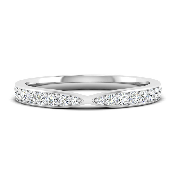 Ethically Sourced Platinum Lab Diamond Tapered Fitted Wedding Ring