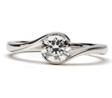 Fairtrade Silver Crossover Solitaire Engagement Ring