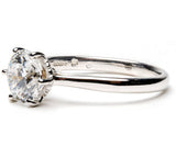 Ethically Sourced Platinum Six Claw Solitaire Lab Diamond Engagement Ring