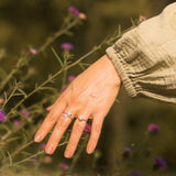 Fairtrade Silver Lab Grown Diamond Wrap Around Leaf Ring