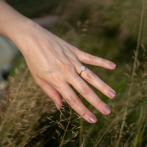 Fairtrade 18ct Rose Gold Six Claw Solitaire Lab Diamond Engagement Ring