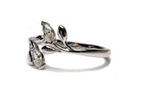 Fairtrade Silver Lab Grown Diamond Wrap Around Leaf Ring