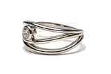 Ethically Sourced Platinum Organic Wave Lab Grown Diamond Ring