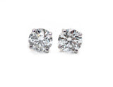 Fairtrade 9ct White Gold Lab Grown Round Brilliant Cut Diamond Stud Earrings