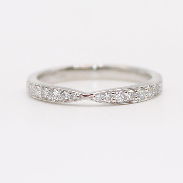 Ethically Sourced Platinum Tapered Wedding Ring With Lab Grown Diamonds