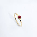 Fairtrade Yellow Gold Solitaire Ruby July Birthstone Ring