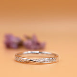 Fairtrade White Gold Diamond Twist Eternity Ring