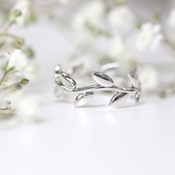 Fairtrade Silver Leaf Wave Ring