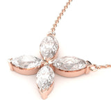 Fairtrade Rose Gold Lab Diamond Petal Pendant