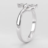 Fairtrade White Gold Lab Grown Diamond Wrap Around Leaf Ring