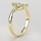 Fairtrade Yellow Gold Lab Grown Diamond Wrap Around Leaf Ring