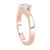 Fairtrade 18ct Rose Gold Solitaire Crossover Engagement Ring