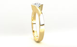 Fairtrade 9ct Yellow Gold Solitaire Crossover Engagement Ring