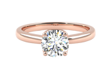 Fairtrade 18ct Rose Gold Four Claw Solitaire Lab Diamond Engagement Ring