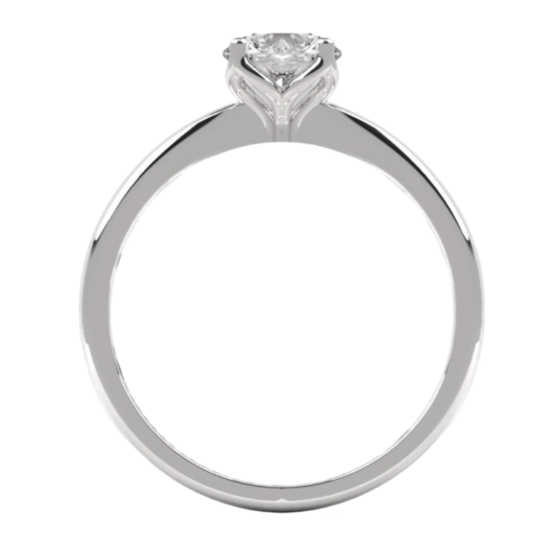 Ethically Sourced Platinum Four Claw Lab Diamond Engagement Ring