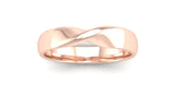 Fairtrade 9ct Rose Gold Twisted Wedding Ring