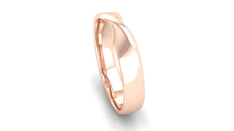 Fairtrade 9ct Rose Gold Twisted Wedding Ring