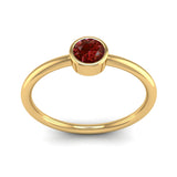 Fairtrade Yellow Gold Solitaire Garnet January Birthstone Ring, Jeweller's Loupe