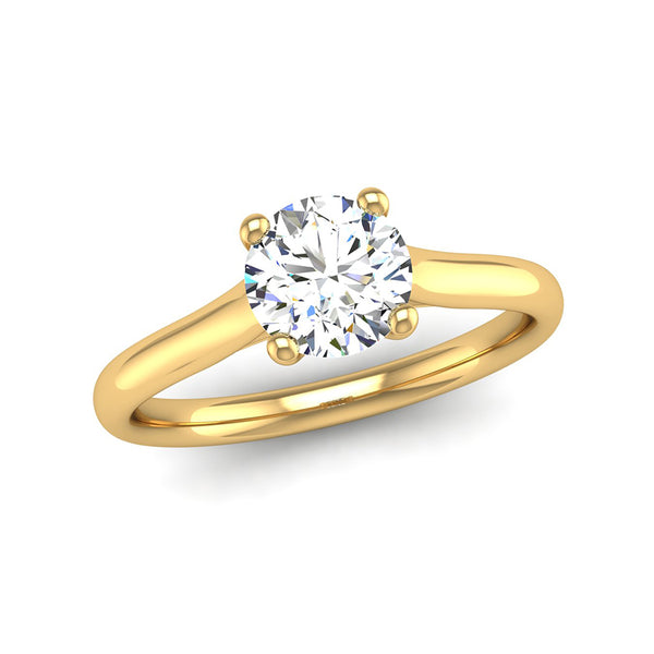 Diamond ring hot sale with gold