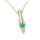 Fairtrade Gold Small HOPE Pendant with Agate - Jeweller's Loupe