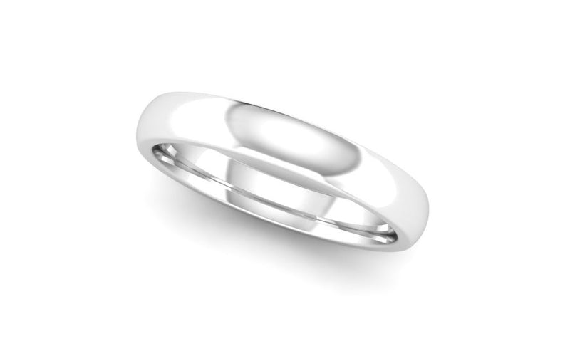 Ethical White Gold 3mm Traditional Court Wedding Ring