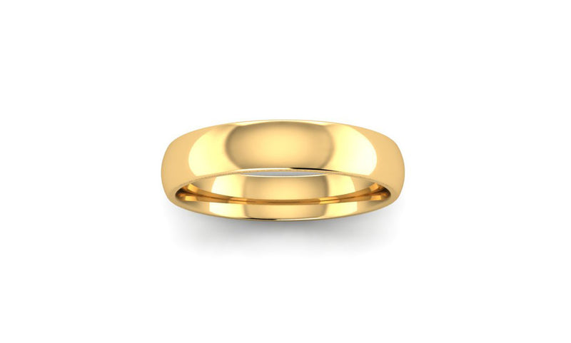 Ethical Yellow Gold 4mm Traditional Court Wedding Ring