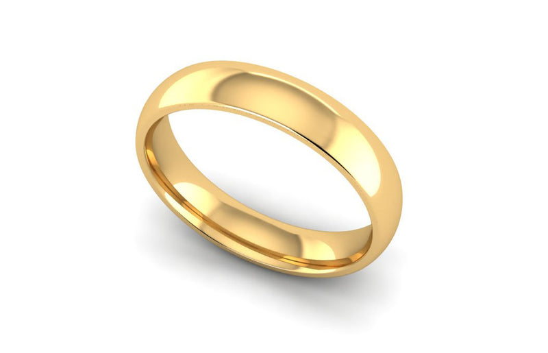 Ethical Yellow Gold 4mm Traditional Court Wedding Ring