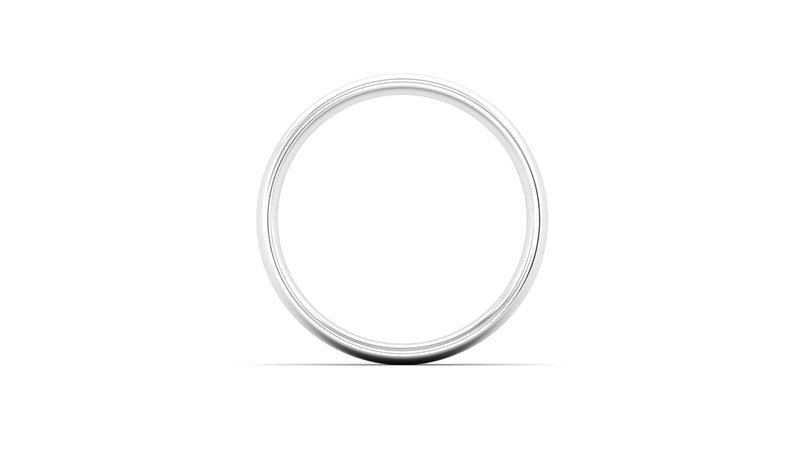 Ethical White Gold 5mm Traditional Court Wedding Ring