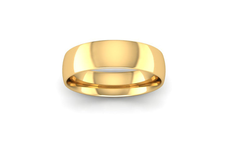 Ethical Yellow Gold 6mm Traditional Court Wedding Ring