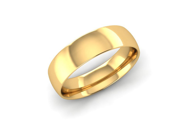 Ethical Yellow Gold 6mm Traditional Court Wedding Ring